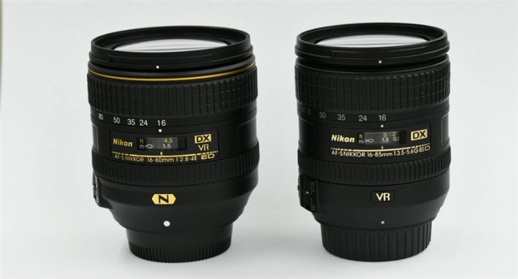 Nikon AF-S DX NIKKOR 16-80mm f/2.8-4E ED VR vs AF-S DX NIKKOR 16-85mm f/3.5-5.6G ED VRレンズ写真