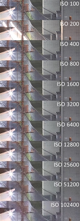 EOS-1D X Mark IIIのISO感度ごとのノイズ比較