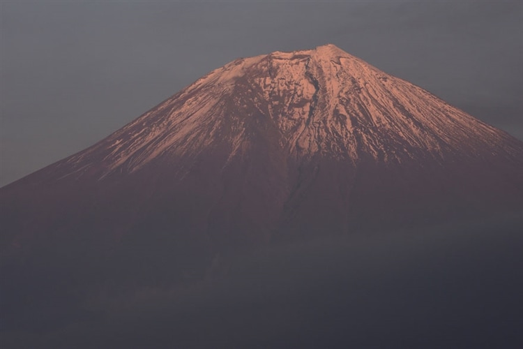 田貫湖から日没直前の富士山
