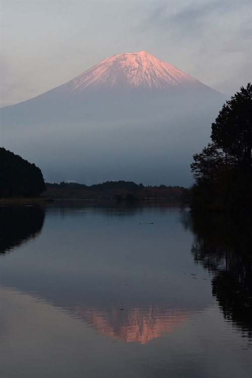田貫湖にて「逆さ富士」