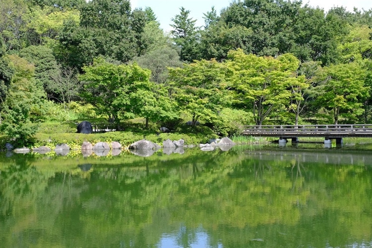 日本庭園にて
