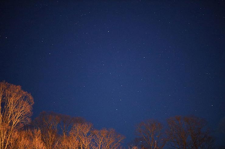 Canon EOS R + Canon RF50mm F1.2 L USMで撮影した星空の画像