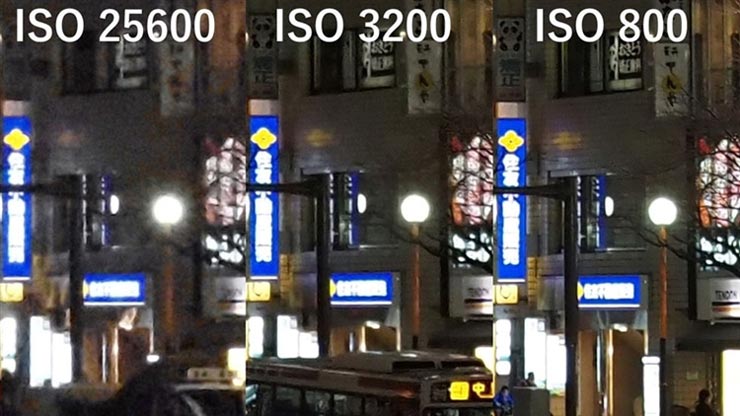 ISOの変化による比較画像