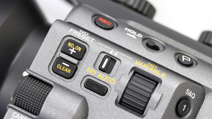 SONY FX6 本体：ボタン部分の画像