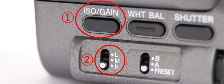 SONY FX6 本体：ボタン部分の画像