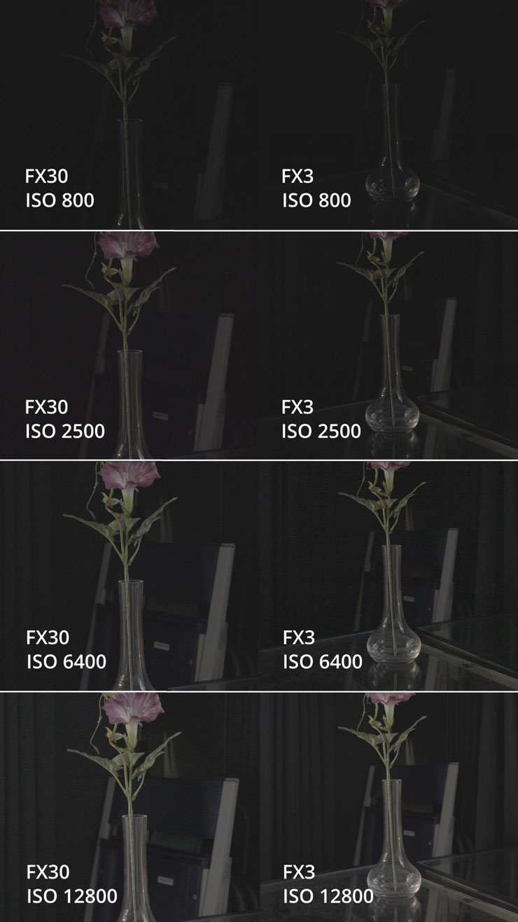 SONY(ソニー)FX30、FX3との高感度ノイズ比較