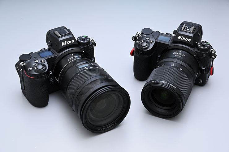 Nikon Z 7Ⅱ（左）とNikon Z 6Ⅱ（右）の商品画像