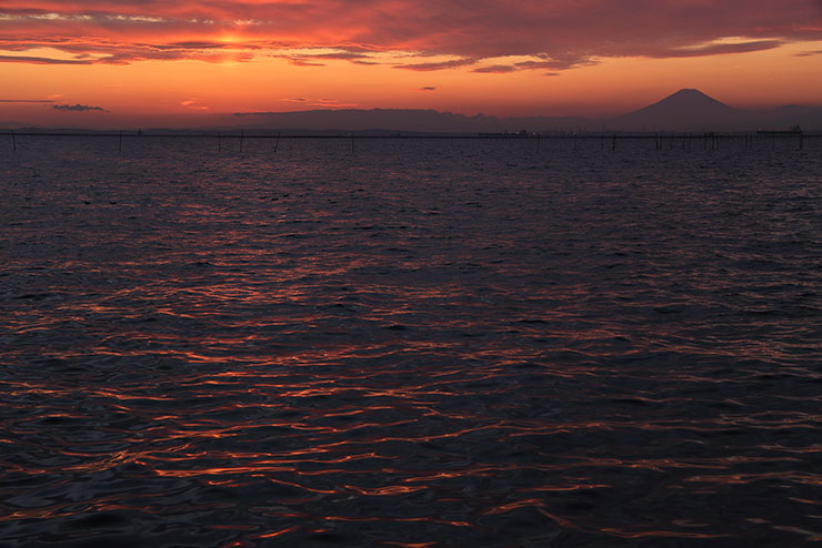 RF24-105mm F4 L IS USM・67mmで撮影した富士山夕景の画像