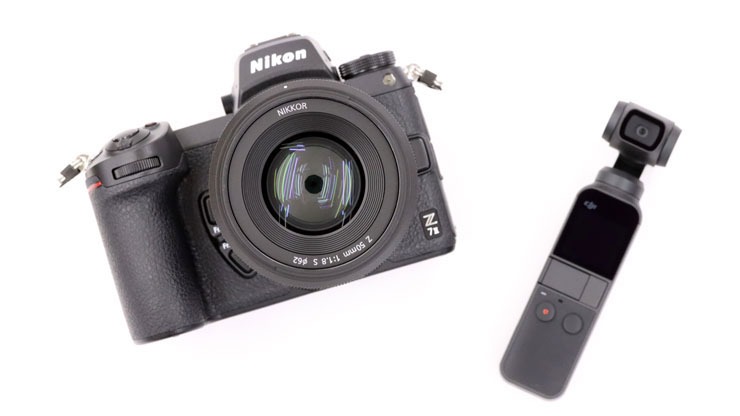 静止画撮影可能なカメラとアクションカメラの画像