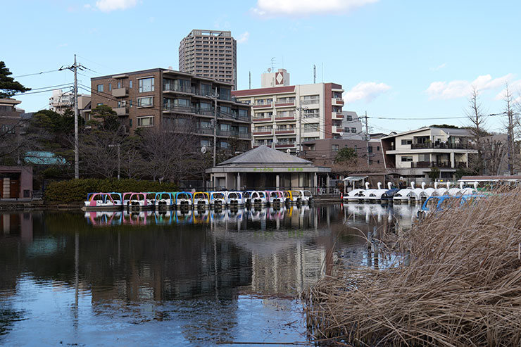 LUMIX S 20-60mm F3.5-5.6・50mmで撮影した湖とボートの画像