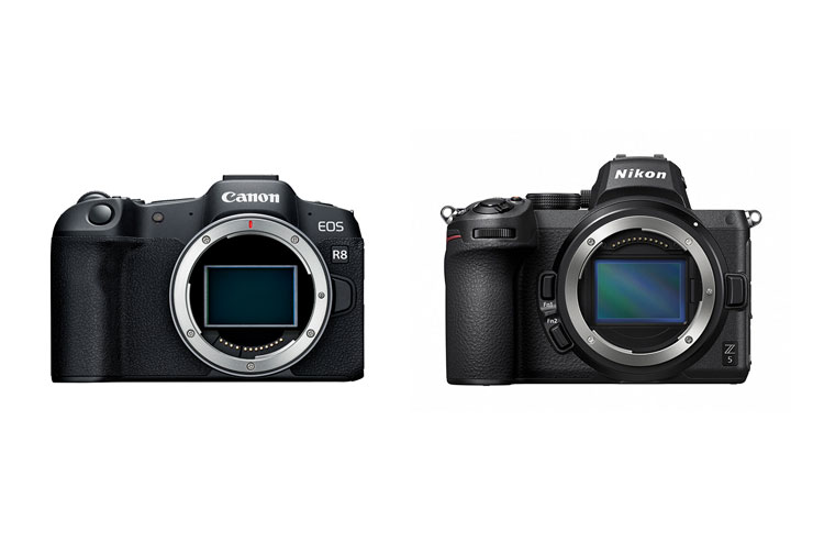 Canon（キヤノン） EOS R8、Nikon Z 5