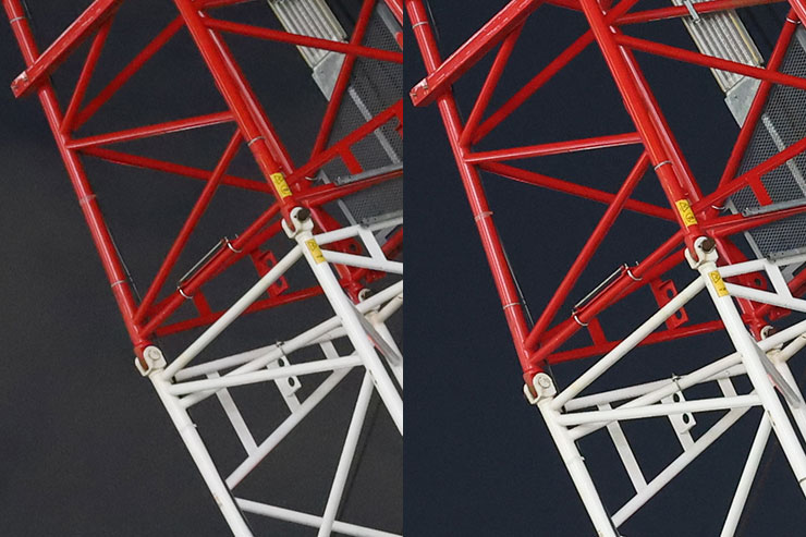 EOS RPとの高感度ノイズ比較 拡大