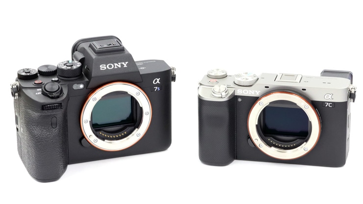 動画撮影機能も備えたSONYのカメラ(左)α7S（右）α7Cの画像