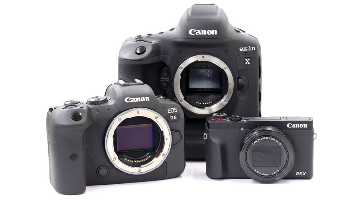 キヤノンのカメラ3機種の画像