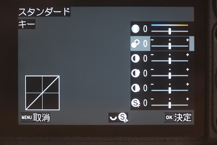 カスタムイメージスタンダードキーの設定画面イメージキャプチャ