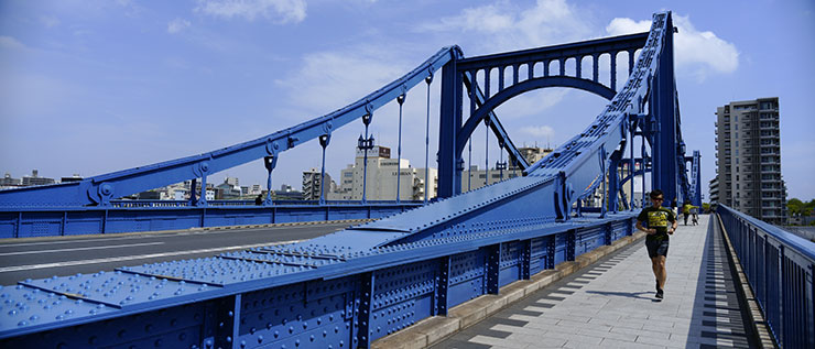 シグマfp L・シグマ23mm F1.4 DC DN | Contemporaryで撮影した大きな青い橋の画像
