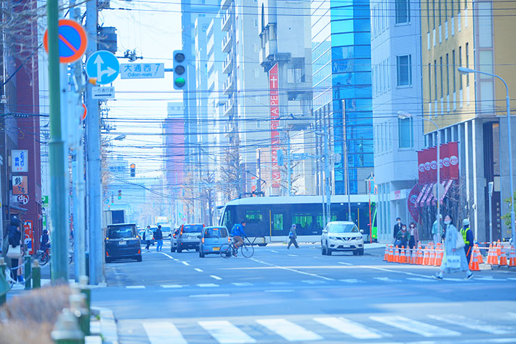 SONY α7 Ⅳ・FE 70-200mm F2.8 GM OSS II・200mmで撮影した札幌の街の画像
