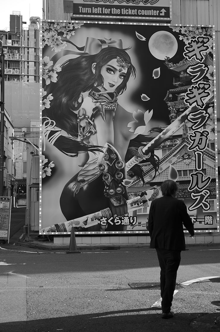 ライカM11モノクローム・ズミルックス M f1.4/50mm ASPH.で撮影した女性が描かれた巨大な看板の画像