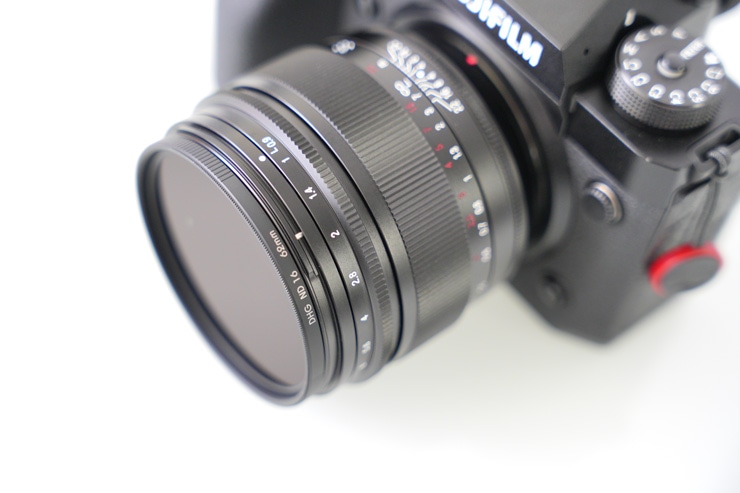 Voigtlander NOKTON 35mm F0.9 Aspherical X-mount NDフィルター装着