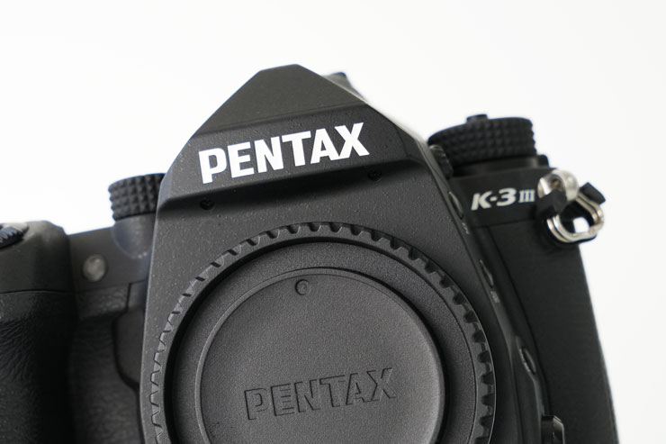 PENTAX一眼レフカメラロゴ部分アップイメージ