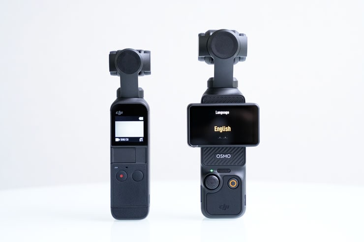 DJI OSMO POCKET3、POCKET2サイズ比較