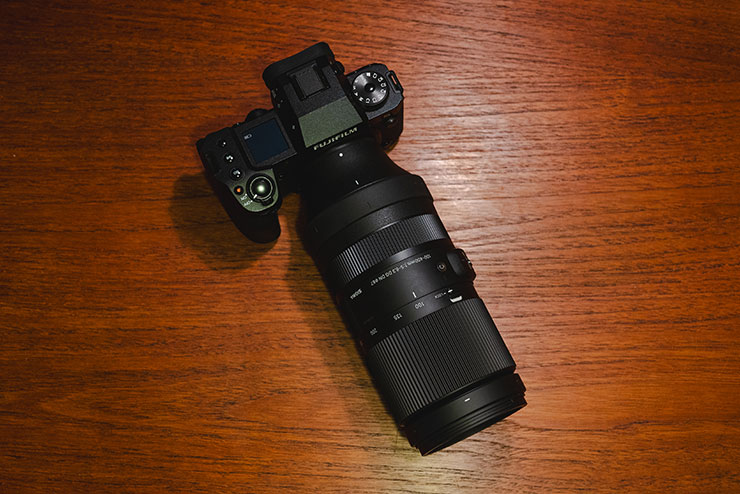 SIGMA 100-400mm F5-6.3 DG DN OS | Contemporary 富士フイルムX　本体上面