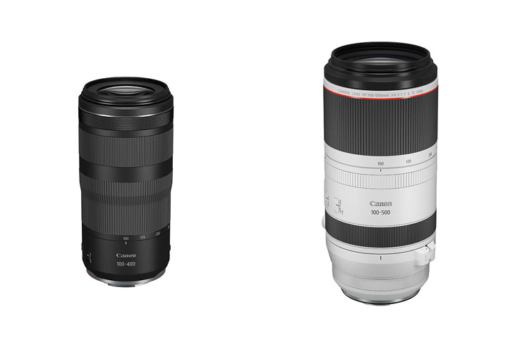 Canon RF100-400mm F5.6-8 IS USM、RF100-500mm F4.5-7.1 L IS USM