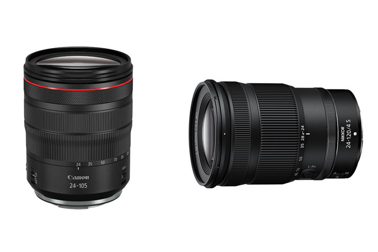 Canon RF24-105mm F4 L IS USM、Nikon NIKKOR Z 24-120mm f/4 S