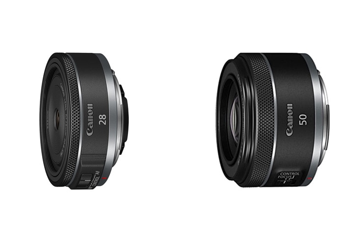 Canon RF28mm F2.8 STM、RF50mm F1.8 STM