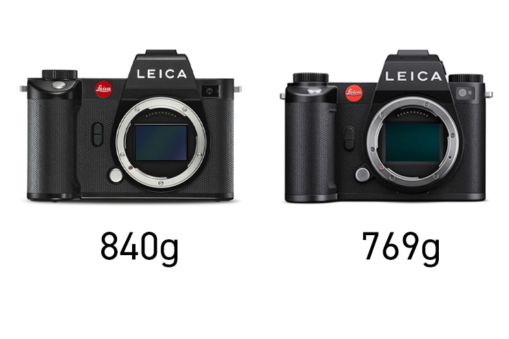 SL2とSL3の重さ比較イメージ