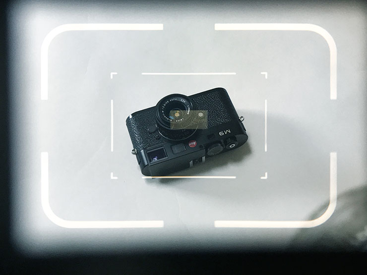 Leica M3 ファインダー：90mmレンズ装着時