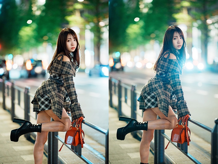 SONY FE 85mm F1.4 GM II 作例：夜のポートレート