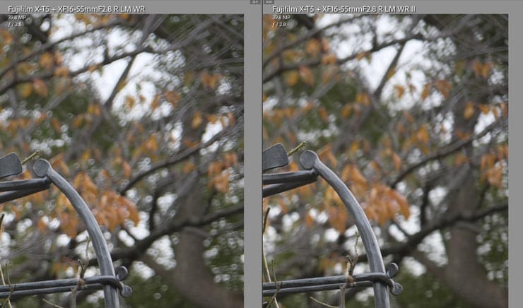 富士フイルム フジノンレンズ XF16-55mm F2.8 R LM WRとフジノンレンズ XF16-55mm F2.8 R LM WR II の違いが良くわかる画像