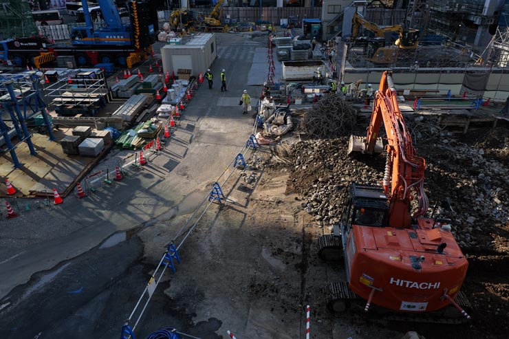 Panasonic LUMIX S1IIE 作例：開発中の渋谷駅前