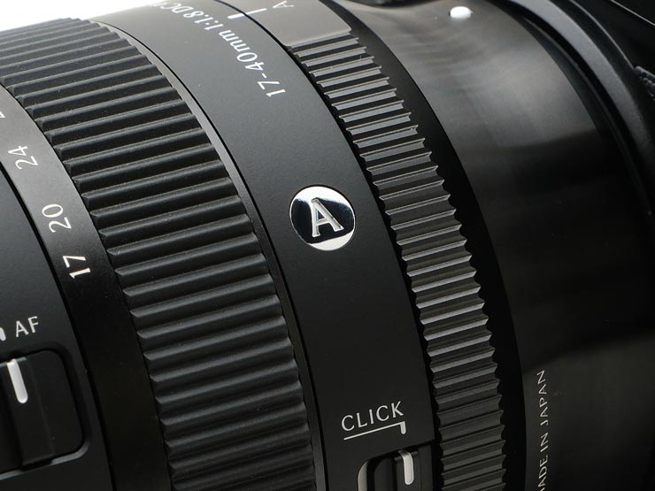 Sigma 17-40mm F1.8 DC | Art 本体画像：Artラインマーク