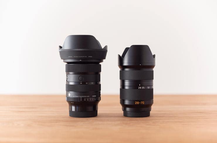 左：Sigma ART 24-70mm F2.8 DG DN II  右：Leica バリオ・エルマリートSL f2.8/28-70mm ASPH.