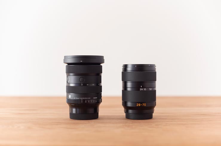左：Sigma ART 24-70mm F2.8 DG DN II  右：Leica バリオ・エルマリートSL f2.8/28-70mm ASPH.