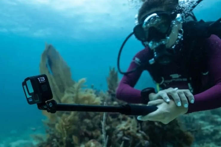 水中で使用している画像