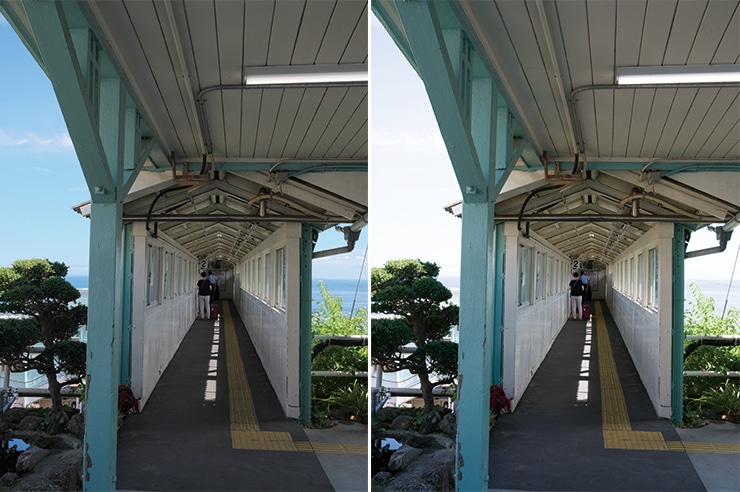 hasselblad X2D II 100C作例:海が見える跨線橋