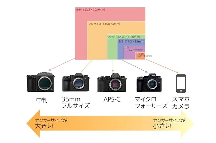 センサーサイズの画像