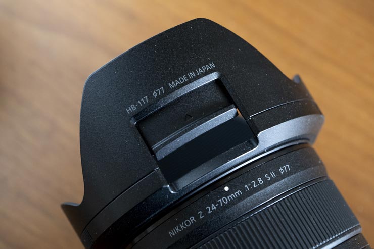 Nikon NIKKOR Z 24-70mm f/2.8 S II本体のレンズ部分