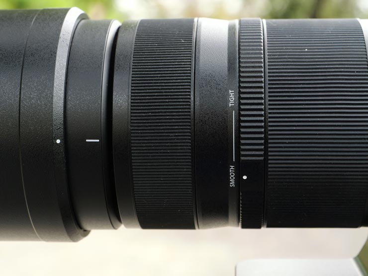 Panasonic LUMIX S 100-500mm F5-7.1 O.I.S.本体のズームリング