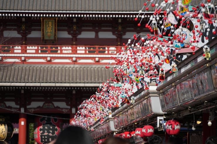 SIGMA 20-200mm F3.5-6.3 DG  | Contemporary作例：仲見世通りを彩る正月飾りと宝蔵門の様子