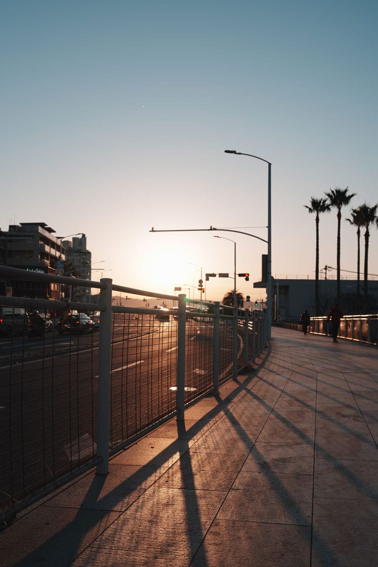 SONY α7 V作例：道路を照らす夕日