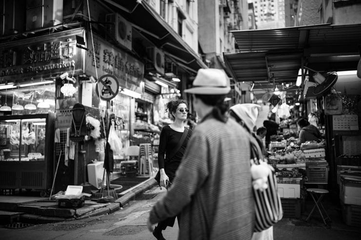 Leica ノクティルックスM F1.2/35mm ASPH.作例：モノクロで撮影した香港の街