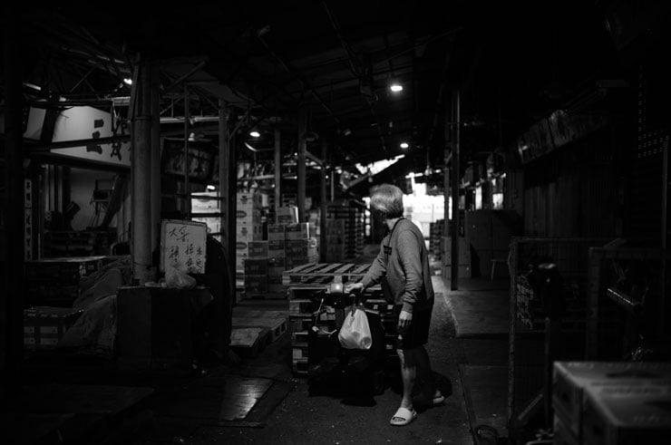 Leica ノクティルックスM F1.2/35mm ASPH.作例：モノクロで撮影した香港の街