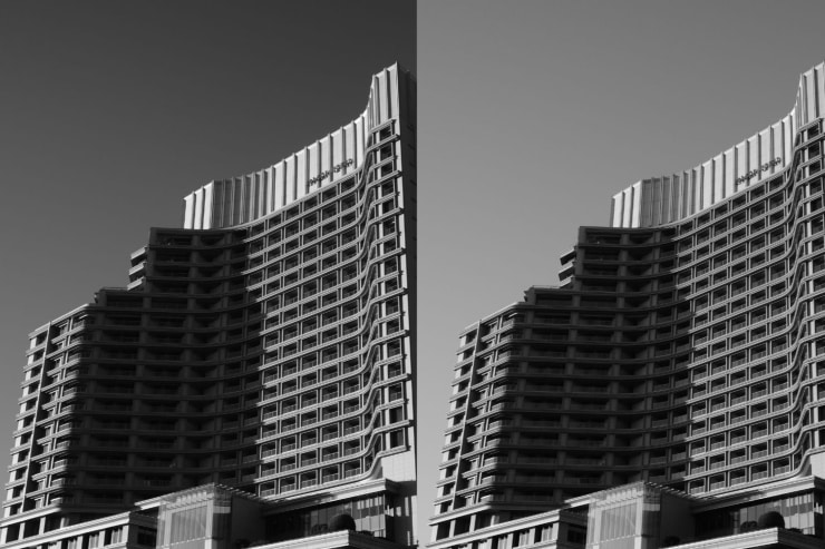 レッドフィルター効果の画像