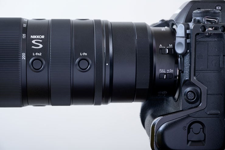 Nikon NIKKOR Z 70-200mm f/2.8 VR S IIのスイッチ部分