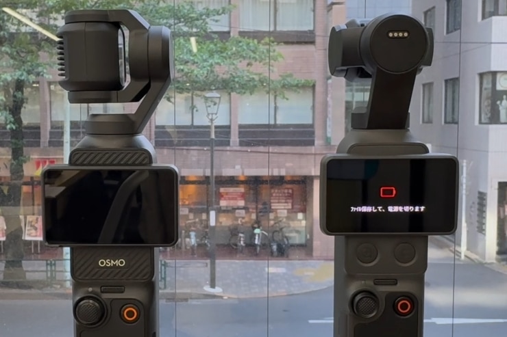 DJI Osmo Pocket 4とOsmo Pocket 3のバッテリー持続時間検証画像
