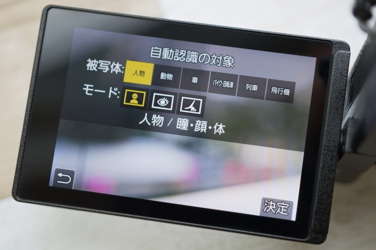 Panasonic LUMIX L10のモニター設定画像